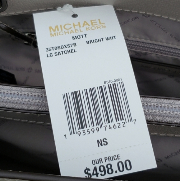 ⚠️SALE⚠️Michael Kors Mott LG Satchel SET White - Picture 7 of 13